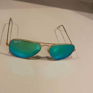 Ray-ban gold aviator 3025 glasses polarized